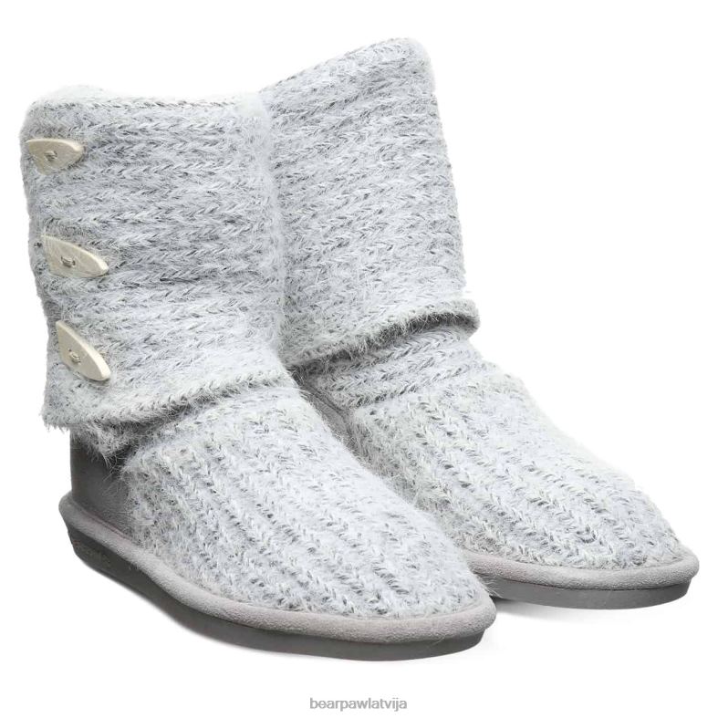 pelēka migla sievietes zābaki BEARPAW adīt garš P2XFF177