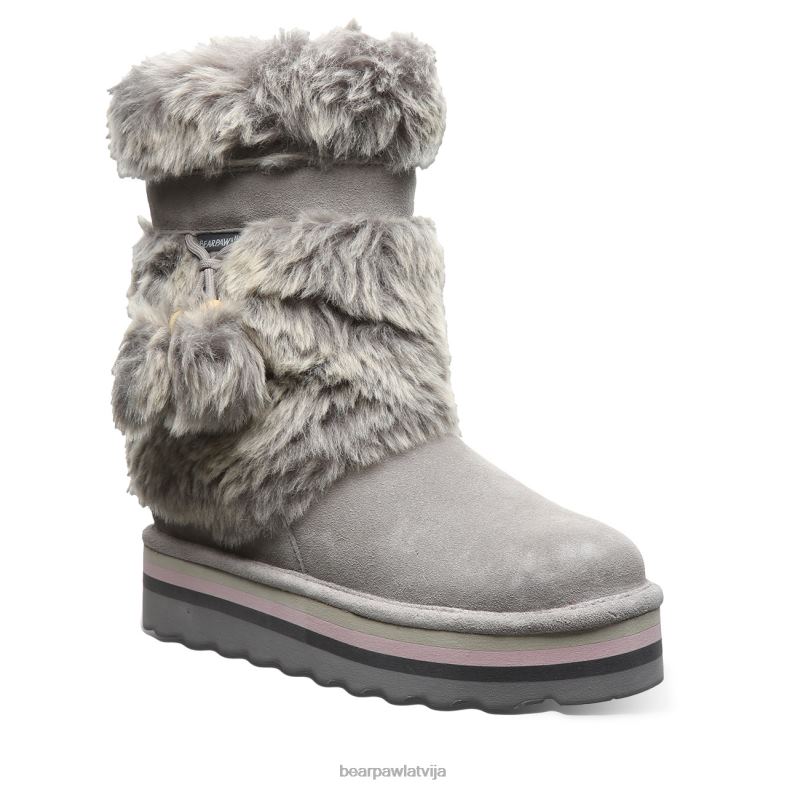 pelēka migla sievietes zābaki BEARPAW retro tama P2XFF151