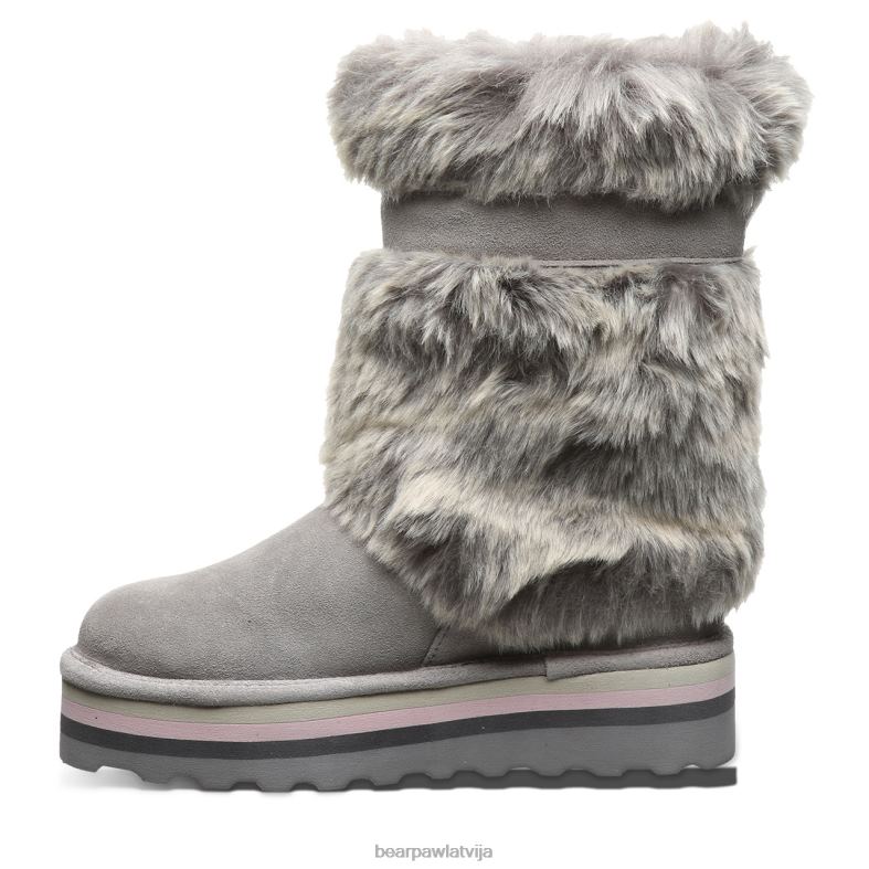 pelēka migla sievietes zābaki BEARPAW retro tama P2XFF151