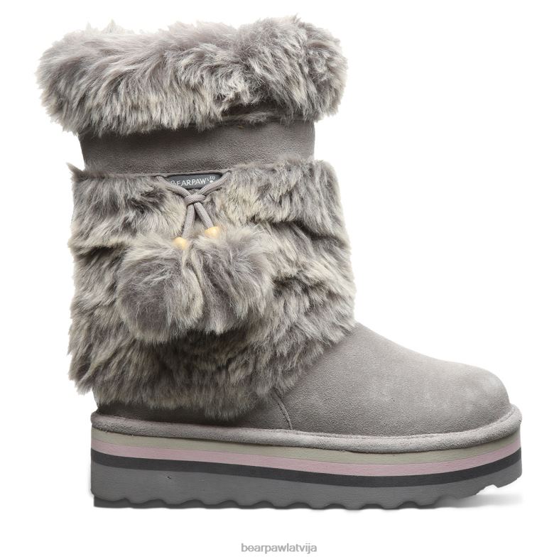 pelēka migla sievietes zābaki BEARPAW retro tama P2XFF151
