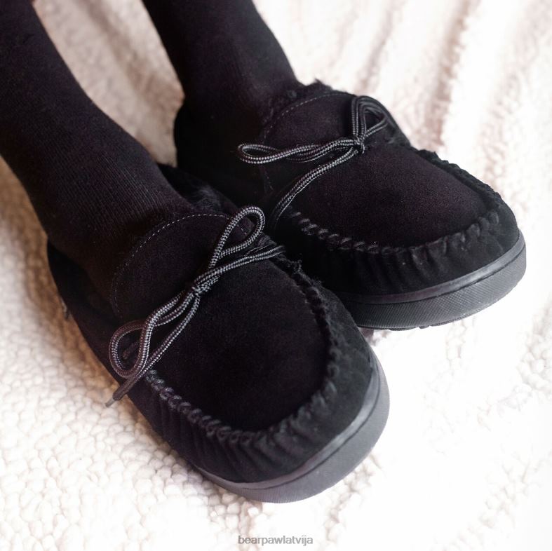 melns vīriešiem čības BEARPAW moc ii P2XFF534